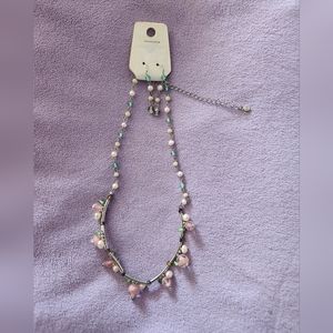 Beaded Necklace and Earring Set NWOT
